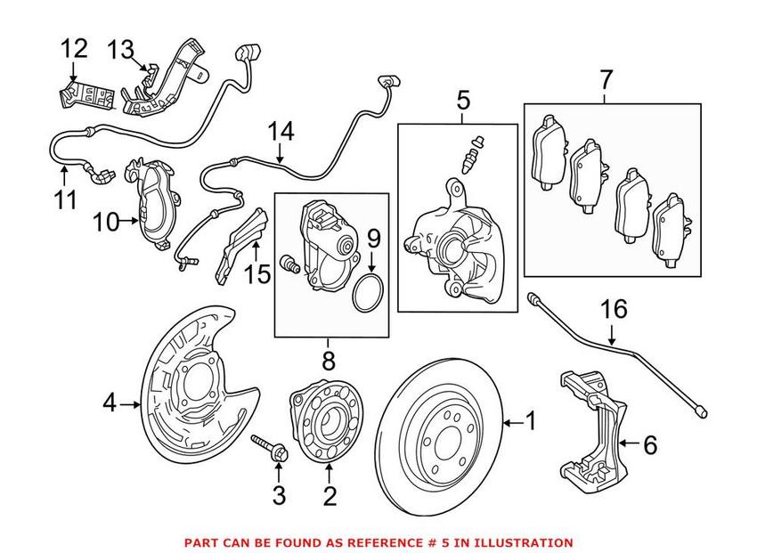 Mercedes Disc Brake Caliper - Rear Passenger Right 0004232481